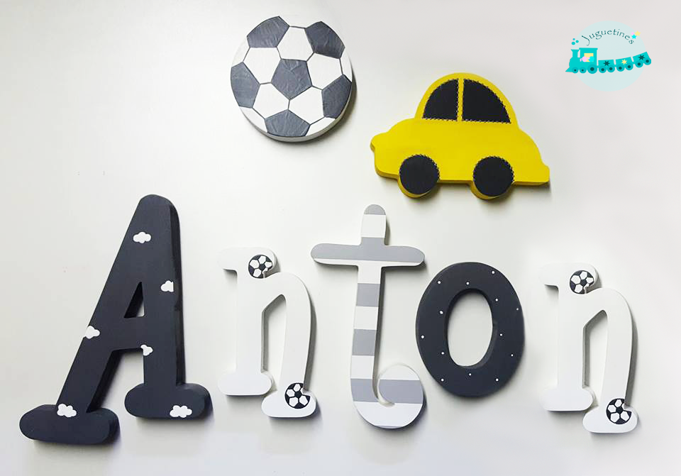 letras de madera - letras pared - letras decorativas - letras personalizadas - juguetines