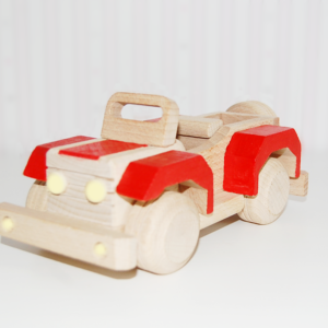 coche de madera - jeep de madera - juguetines