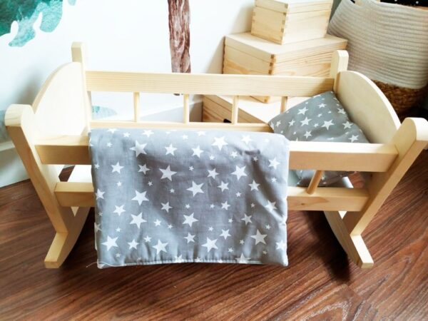 cuna de madera cuna de juguete cuna de muñecas cunita para muñecas - juetines
