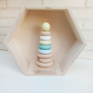 Torre apilable de madera - juguetes de madera - juguetes creativos - juguetines