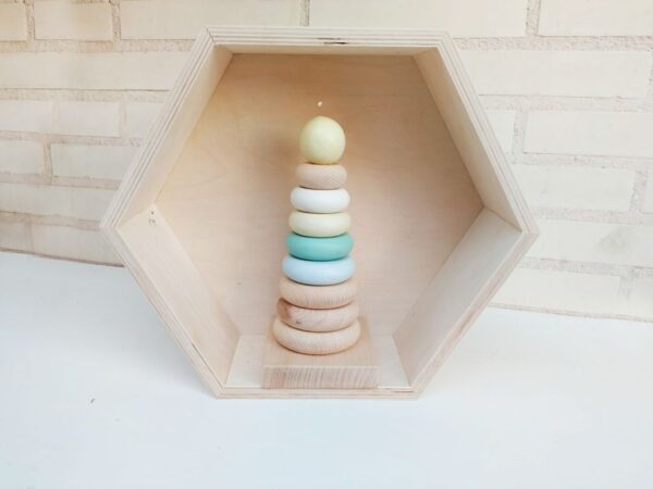Torre apilable de madera - juguetes de madera - juguetes creativos - juguetines