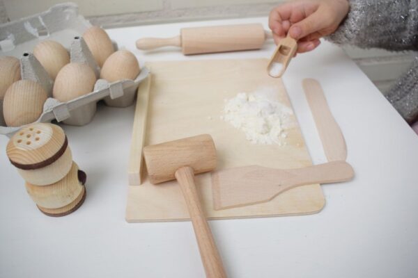 kit pequeño cocinero - juguetes de madera - cocinita de madera - pequeño chef - set pequeño chef - kit pequeño chef - Juguetines.