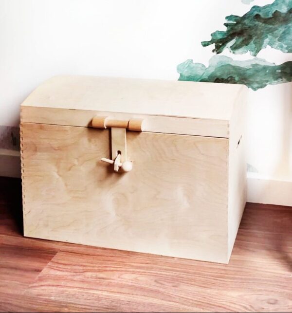 cofre pirata cofre de madera bahul de madera almacenaje infantil - juguetines