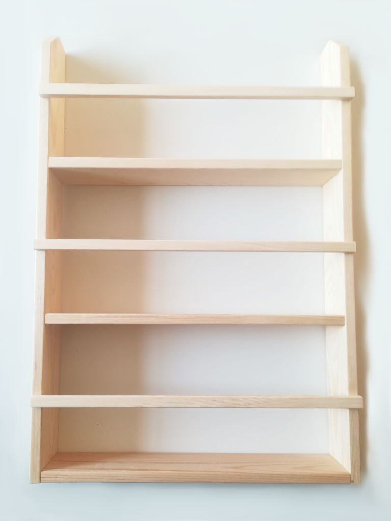 Librería Montessori, estantería de madera con almacenamiento