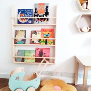 estanteria Montessori para libros es una estantería infantil ideal para los espacios infantiles