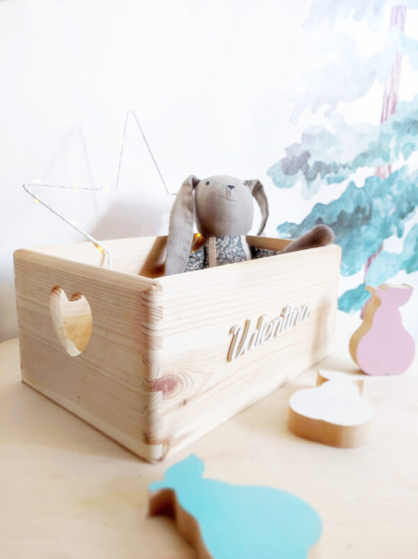 caja almacenamiento con el nombre sera un regalo perfecto para un recien nacido - Juguetines