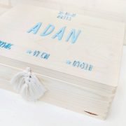 Caja Natalicio de madera regalo ideal para reciennacido regalo bautizo oregalo embarazada