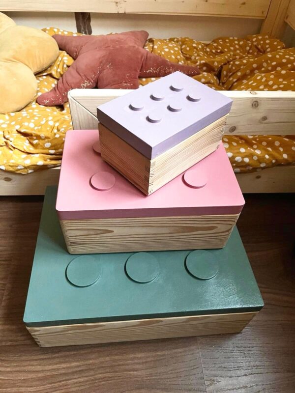 cajas almacenamiento infantil lego wooden storadge boxes 2 cajas almacenamiento infantil en forma de caja lego perfectas para mantener orden y decorar la habitacion infantil
