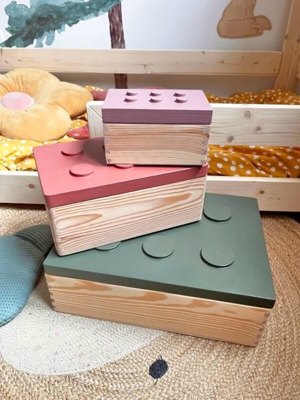 cajas almacenamiento lego wooden storadge boxes lego cajas almacenamiento infantil en forma de caja lego perfectas para mantener orden y decorar la habitacion infantil