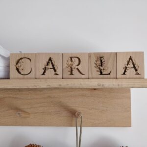Nombre en bloques de madera se convertirá en un regalo ideal para recien nacido, regalo babyshower o regalo bautizo