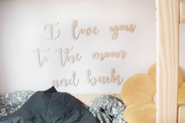 frase pared I love you to the moon and back frase habitacion infantil decoracion pared habitacion bebe juguetines